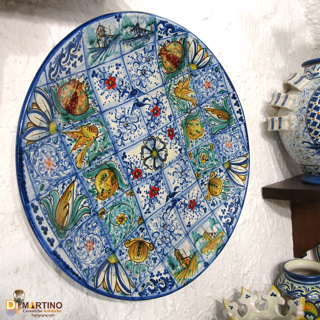 Piatto 55cm Riquadri Ceramiche Artistiche Di Martino