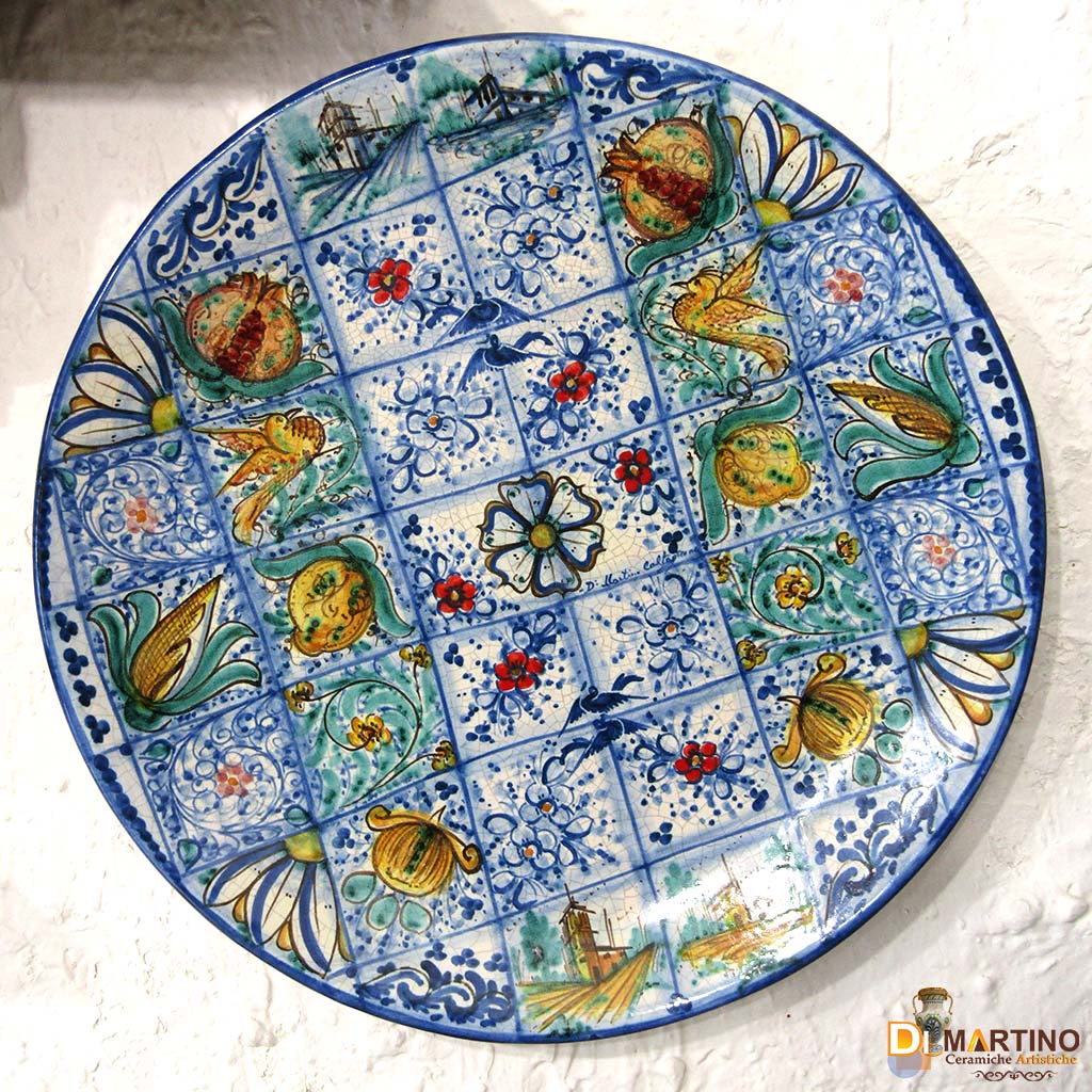 Piatto 55cm Riquadri Ceramiche Artistiche Di Martino