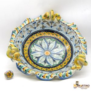 centrotavola 38cm -traforato- catena blu