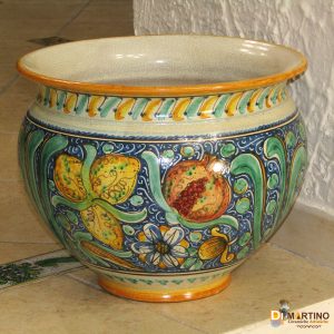 Portapiante 40cm -frutta fondo blu-