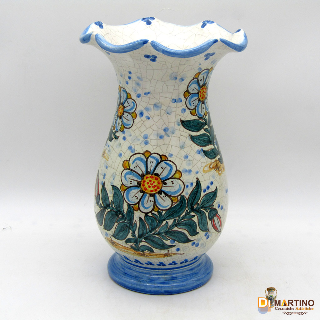 Vaso 30cm smerlato -fiori-