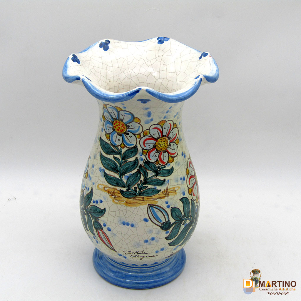 Vaso 30cm smerlato -fiori- - immagine 2